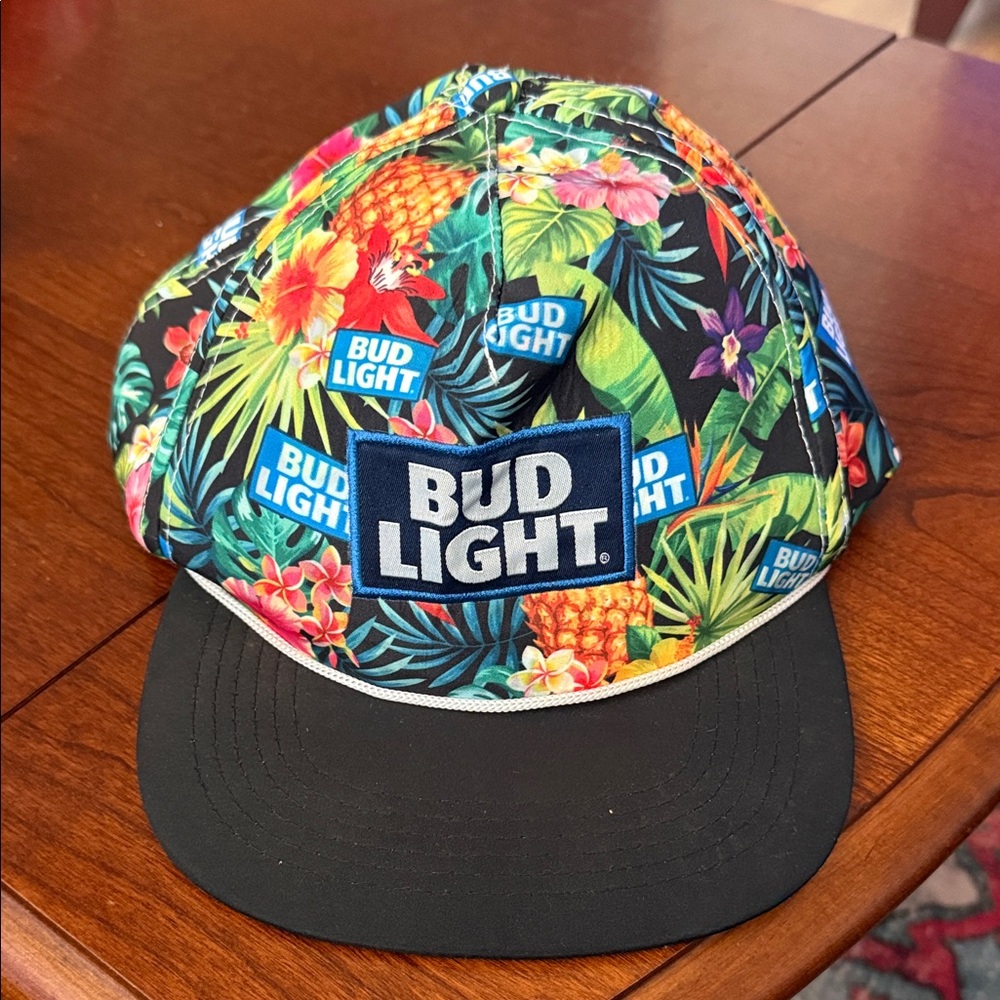 Bud light floral hat